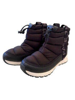 North Face Youth Kids Size 1 EU32 ThermoBall Pull-On Waterproof Black Boots NWOB